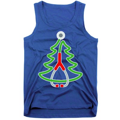 Custom Christmas Tree Stethoscope Christmas Nurse Gift Tank Top