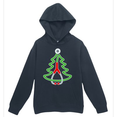 Custom Christmas Tree Stethoscope Christmas Nurse Gift Urban Pullover Hoodie