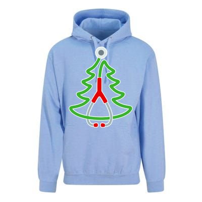 Custom Christmas Tree Stethoscope Christmas Nurse Gift Unisex Surf Hoodie