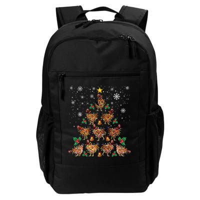 Chicken Christmas Tree Xmas Merry Chickmas Santa Chicken Daily Commute Backpack