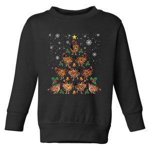 Chicken Christmas Tree Xmas Merry Chickmas Santa Chicken Toddler Sweatshirt