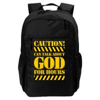 Caution! Can Talk About God For Hours Backpack