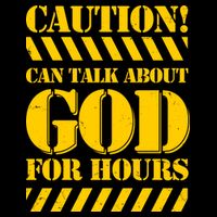 Caution! Can Talk About God For Hours Backpack
