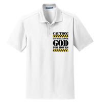 Caution! Can Talk About God For Hours Dry Zone Grid Polo