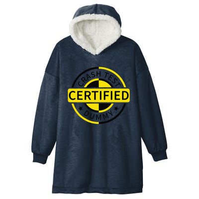 Certified Crash Test Dummy Funny Injury For Injured Friend Hooded Wearable Blanket