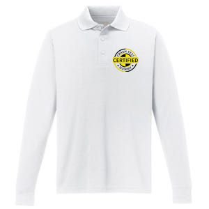 Certified Crash Test Dummy Funny Injury For Injured Friend Performance Long Sleeve Polo