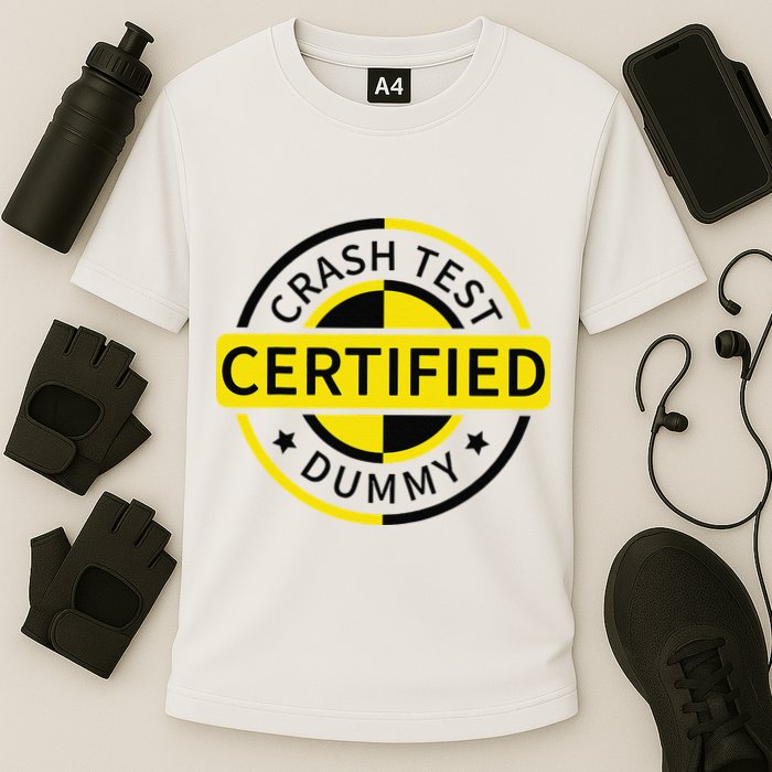 Certified Crash Test Dummy Funny Injury For Injured Friend Cooling Performance Crew T-Shirt