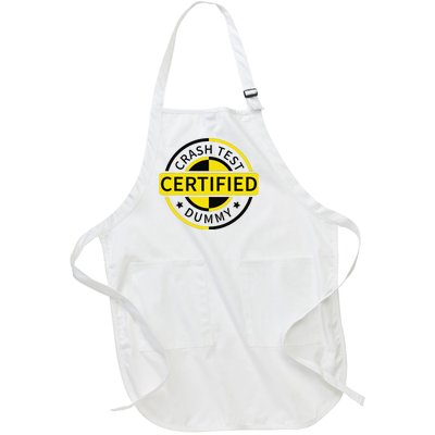 Certified Crash Test Dummy Funny Injury For Injured Friend Full-Length Apron With Pockets