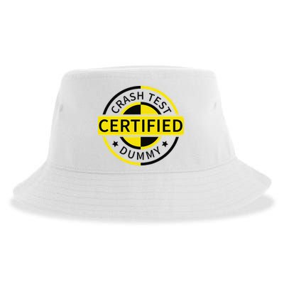 Certified Crash Test Dummy Funny Injury For Injured Friend Sustainable Bucket Hat