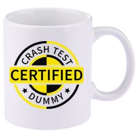 Certified Crash Test Dummy Funny Injury For Injured Friend 11oz C Handle Ceramic Mug