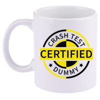 Certified Crash Test Dummy Funny Injury For Injured Friend 11oz C Handle Ceramic Mug