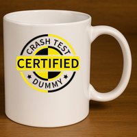 Certified Crash Test Dummy Funny Injury For Injured Friend 11oz C Handle Ceramic Mug