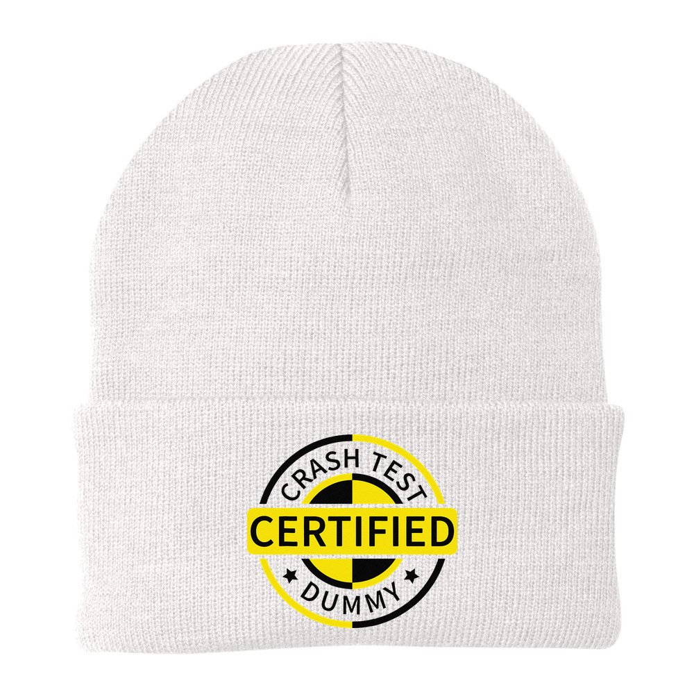 Certified Crash Test Dummy Funny Injury For Injured Friend Beanie