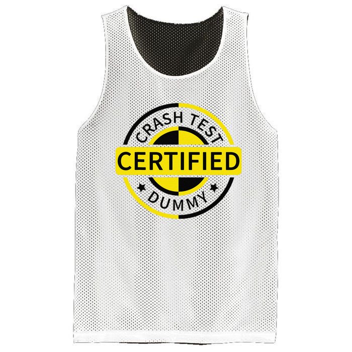 Certified Crash Test Dummy Funny Injury For Injured Friend Mesh Reversible Basketball Jersey Tank