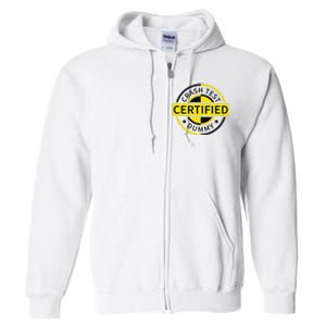 Certified Crash Test Dummy Funny Injury For Injured Friend Full Zip Hoodie