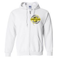 Certified Crash Test Dummy Funny Injury For Injured Friend Full Zip Hoodie