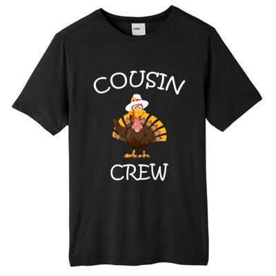 Cousin Crew Turkey Thanksgiving Family Graphic Gift Tall Fusion ChromaSoft Performance T-Shirt