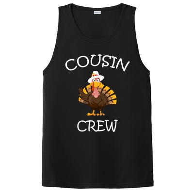 Cousin Crew Turkey Thanksgiving Family Graphic Gift PosiCharge Competitor Tank