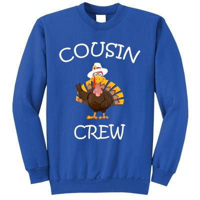 Cousin Crew Turkey Thanksgiving Family Graphic Gift Sweatshirt