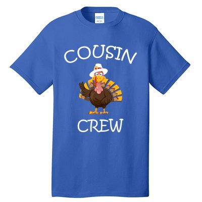 Cousin Crew Turkey Thanksgiving Family Graphic Gift Tall T-Shirt