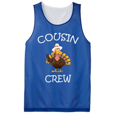 Cousin Crew Turkey Thanksgiving Family Graphic Gift Mesh Reversible Basketball Jersey Tank