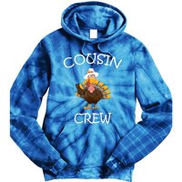 Cousin Crew Turkey Thanksgiving Family Graphic Gift Tie Dye Hoodie