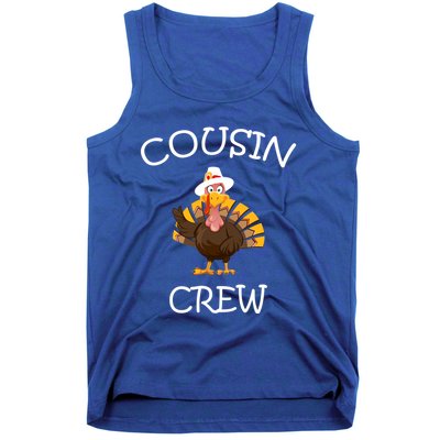 Cousin Crew Turkey Thanksgiving Family Graphic Gift Tank Top