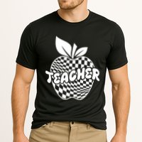 Cool Checkered Teacher Apple Cooling Performance Crew T-Shirt