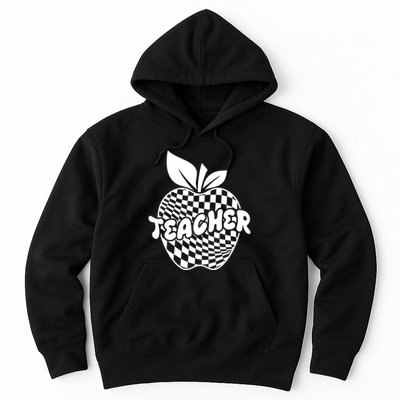 Cool Checkered Teacher Apple Hoodie