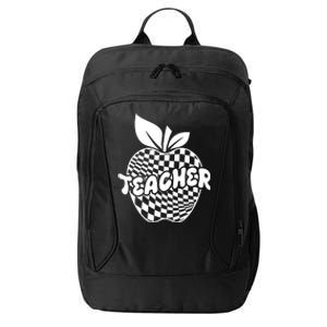 Cool Checkered Teacher Apple City Backpack