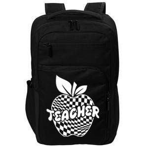 Cool Checkered Teacher Apple Impact Tech Backpack