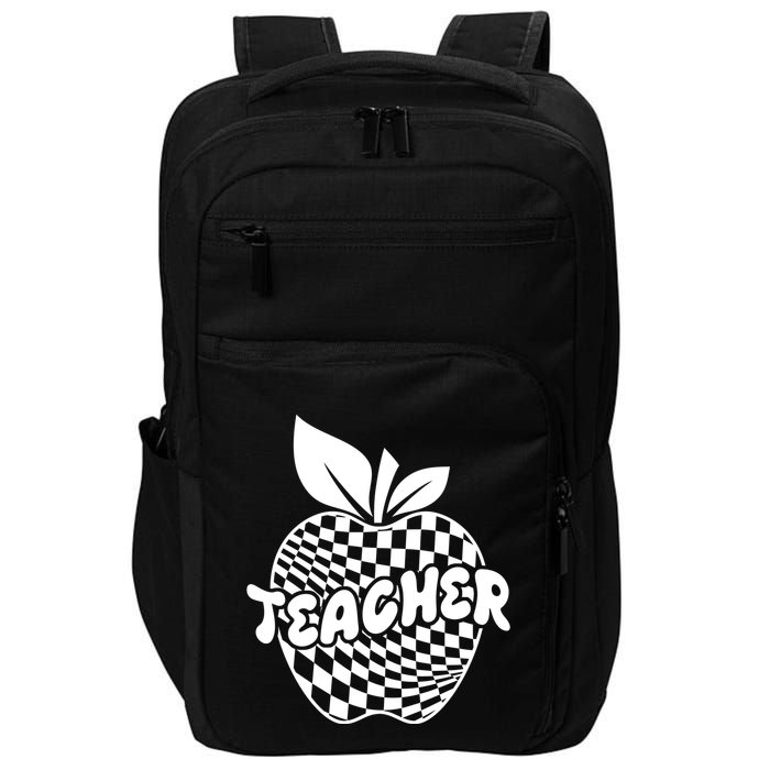 Cool Checkered Teacher Apple Impact Tech Backpack