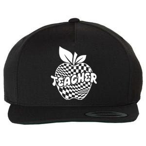 Cool Checkered Teacher Apple Wool Snapback Cap