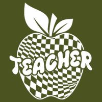 Cool Checkered Teacher Apple Sustainable Bucket Hat