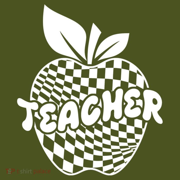 Cool Checkered Teacher Apple Premium T-Shirt