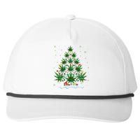 Cannabis Christmas Tree Xmas Funny Smoking Weed Marijuana Snapback Five-Panel Rope Hat