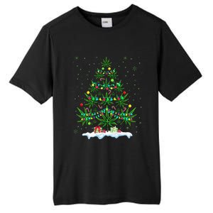 Cannabis Christmas Tree Xmas Funny Smoking Weed Marijuana Tall Fusion ChromaSoft Performance T-Shirt