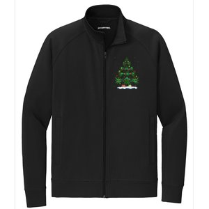 Cannabis Christmas Tree Xmas Funny Smoking Weed Marijuana Stretch Full-Zip Cadet Jacket