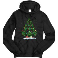 Cannabis Christmas Tree Xmas Funny Smoking Weed Marijuana Tie Dye Hoodie