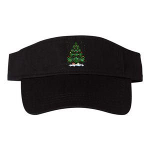 Cannabis Christmas Tree Xmas Funny Smoking Weed Marijuana Valucap Bio-Washed Visor