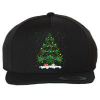 Cannabis Christmas Tree Xmas Funny Smoking Weed Marijuana Wool Snapback Cap