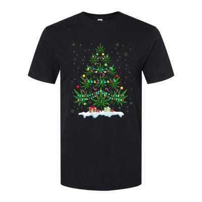 Cannabis Christmas Tree Xmas Funny Smoking Weed Marijuana Softstyle CVC T-Shirt