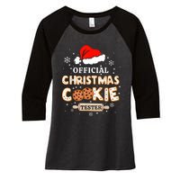 Christmas Cookie Tester Taster Baking Crew Toddle Women's Tri-Blend 3/4-Sleeve Raglan Shirt