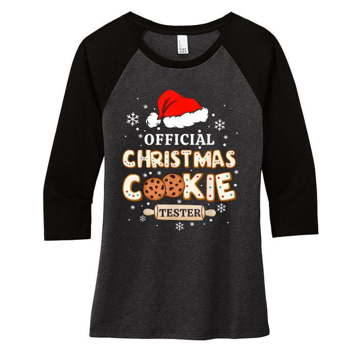 Christmas Cookie Tester Taster Baking Crew Toddle Women's Tri-Blend 3/4-Sleeve Raglan Shirt