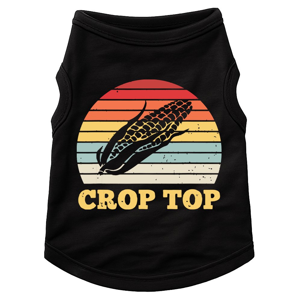 Corn Crop Top Funny Farmer Farming Corn Lover Vintage Retro Doggie Tank