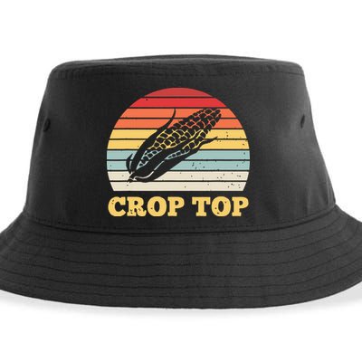 Corn Crop Top Funny Farmer Farming Corn Lover Vintage Retro Sustainable Bucket Hat