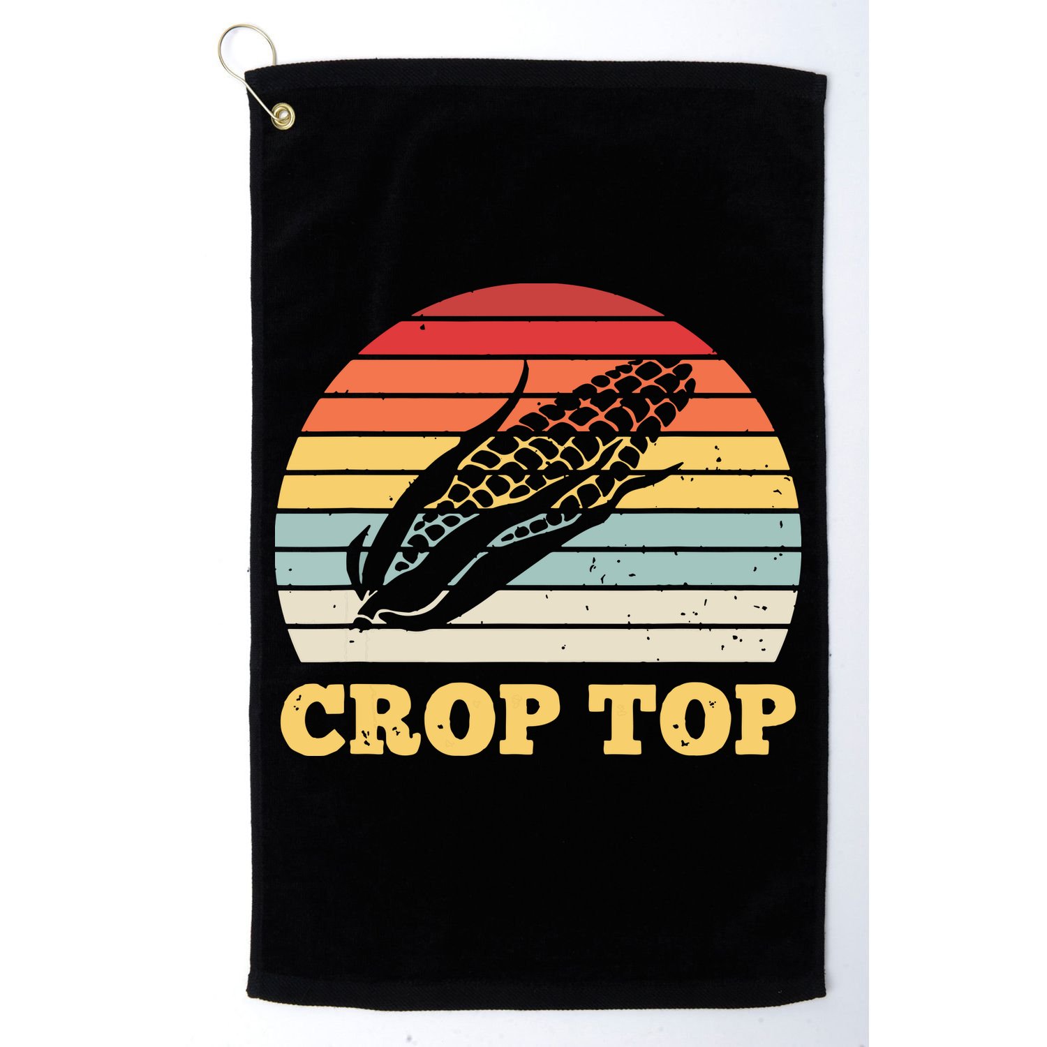 Corn Crop Top Funny Farmer Farming Corn Lover Vintage Retro Golf Towel