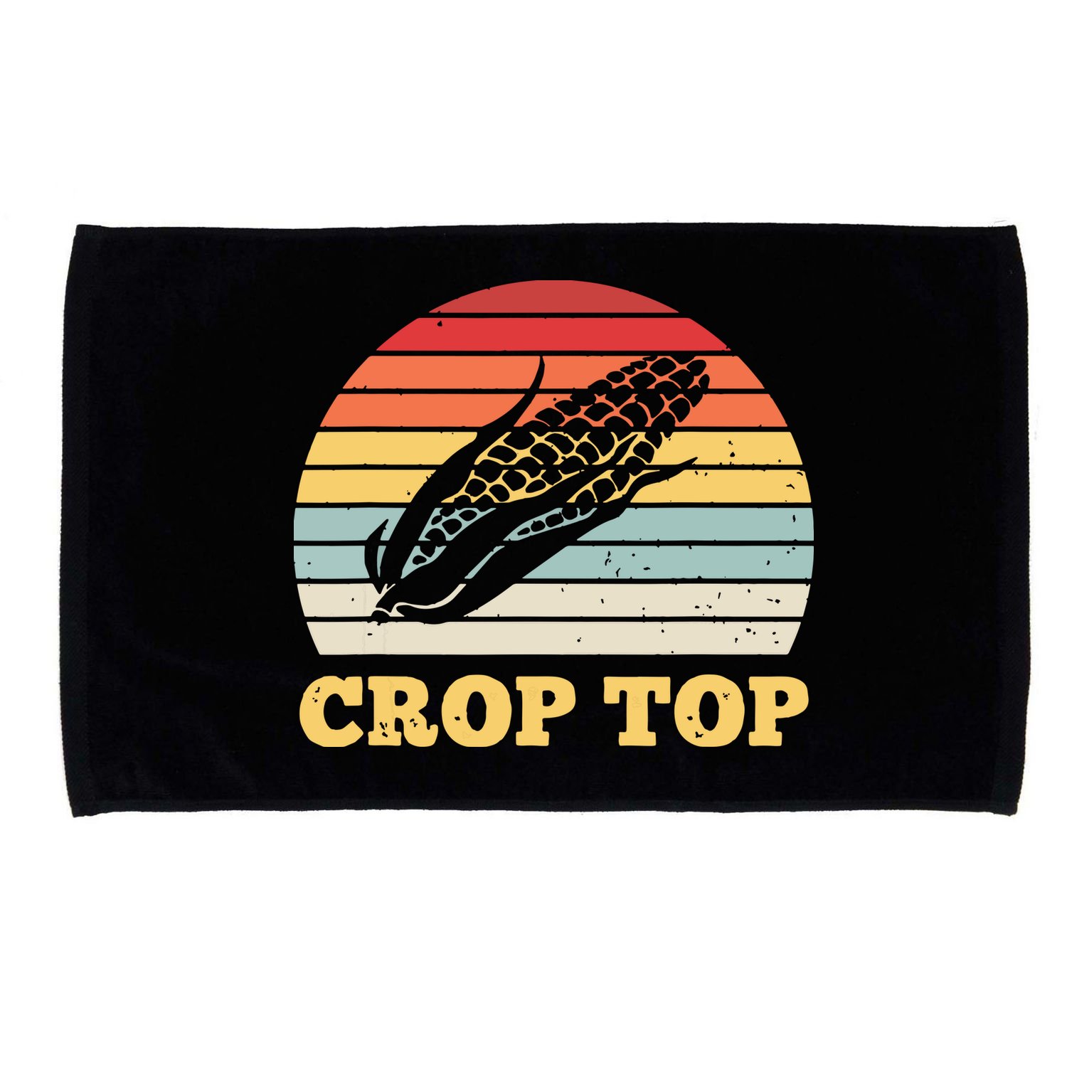 Corn Crop Top Funny Farmer Farming Corn Lover Vintage Retro Microfiber Hand Towel