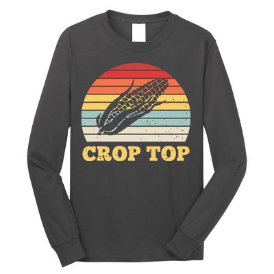 Corn Crop Top Funny Farmer Farming Corn Lover Vintage Retro Long Sleeve Shirt
