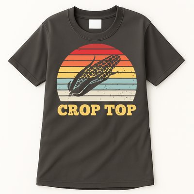 Corn Crop Top Funny Farmer Farming Corn Lover Vintage Retro Tall T-Shirt